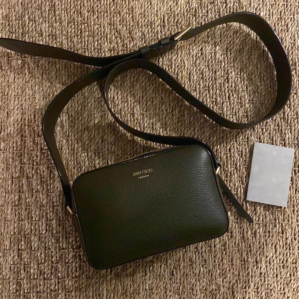 Jimmy Choo — Pegasi Leather Crossbody Camera Bag